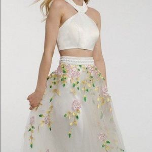 two-piece prom dress